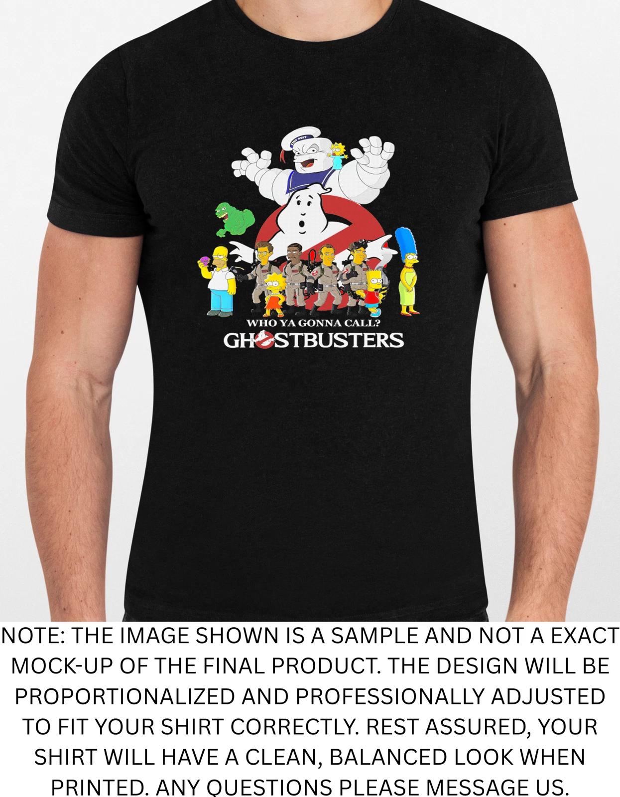 Men s and Women s T-shirts Simpsons Ghostbusters Parody Graphic L