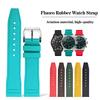 20mm 21mm 22mm Fluoro Rubber Watch Strap For IWC Quick Release Pilot AMG Petronas F1 Team Waterproof Sport Bracelet Watchband