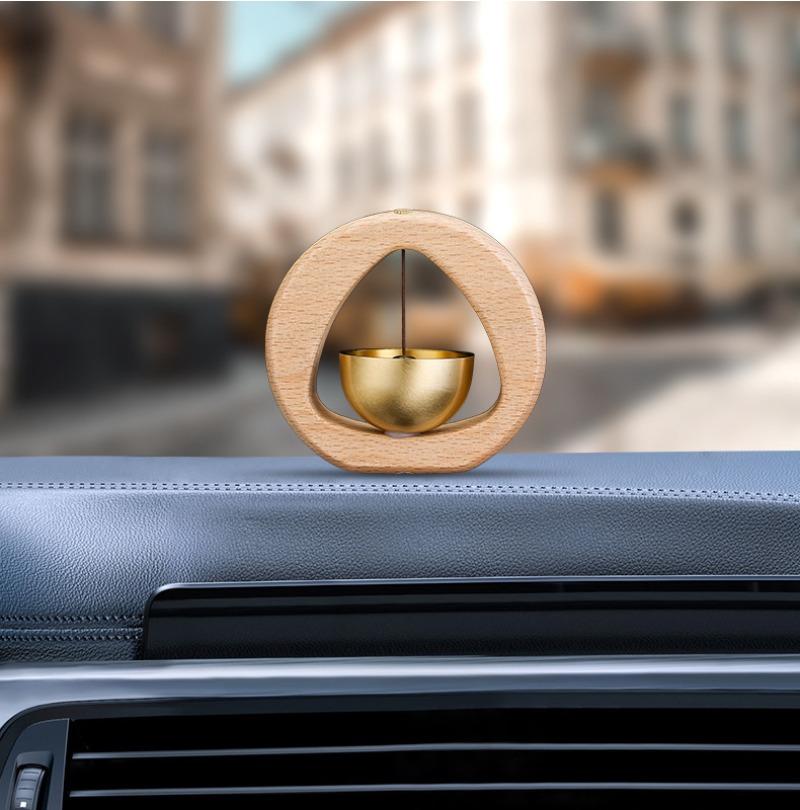Dopamine Wind Chime Door Bell Solid Beech Wood Brass Magnetic Car Hanging Minimalist Home Decor Great Gift Idea Premium Material