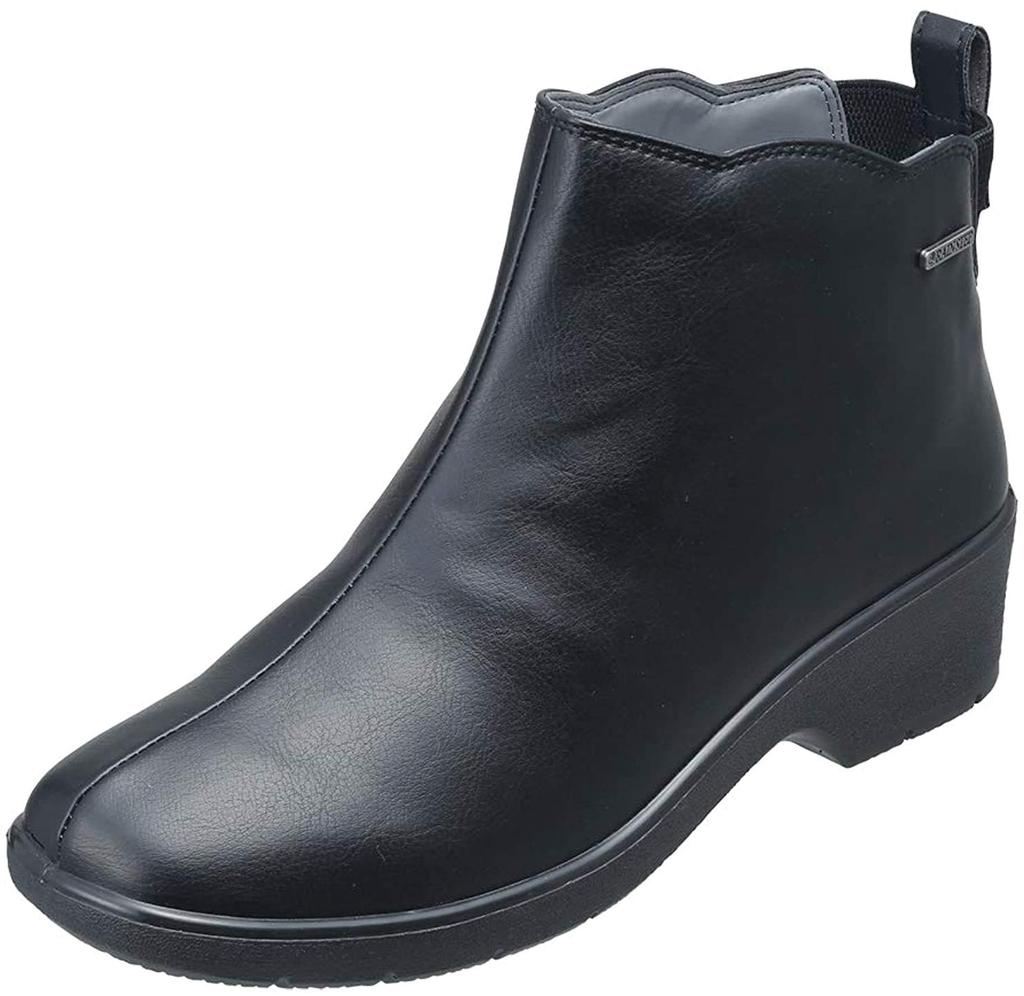Pansy PN4906 Waterproof Rain Size 3E Women's Non-Slip Boots, Black, 23cm,