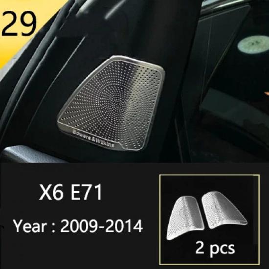 For BMW X5 X6 E70 E71 2008 2009 2010 2011 2012 2013 Car Console Steering Wheel Buttons Cover Trim Interior Sticker Accessories