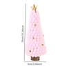 Wood Sculpture Christmas Tree Statue Decoration Collection Xmas Tree Figurine Ornament for Indoor Cabinet Office Housewarming