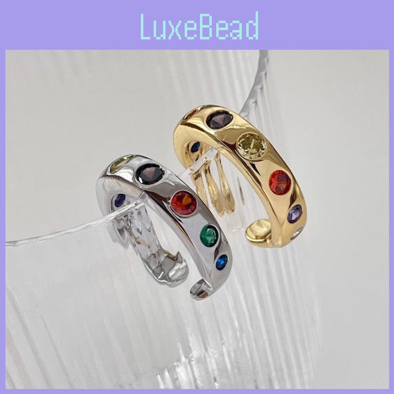 Inel Vintage Stil Francez Colorat cu Zircon Incrustat Pentru Femei Accesoriu Elegant la Modă