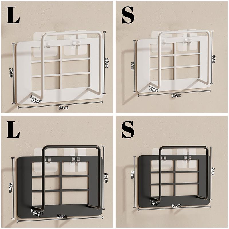Easy To Install Wall Mount Router Stand Rack for Storage Box Bracket and Top Box No Drilling Required Wi-Fi Rack White Cast Iron
