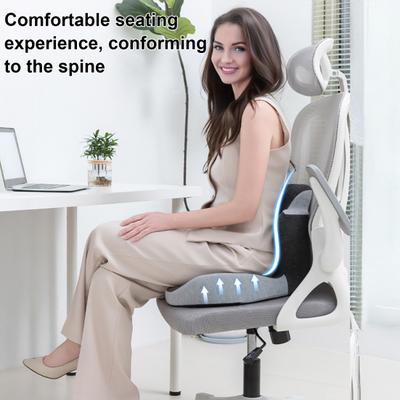 Seat Cushion with Backrest Memory Foam Back And Seat Cushion Pressure Relief Chair Seat Cushion for Office Workers Drivers Long Sitting Hours