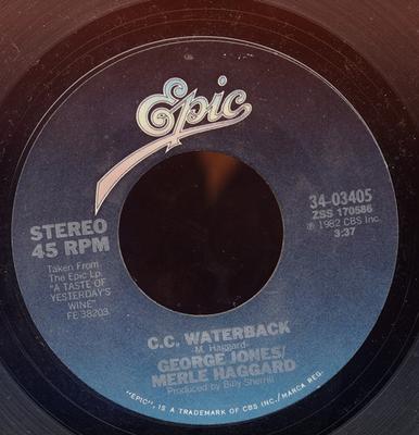 7inch Record GEORGE JONES / MERLE HAGGARD - C.C. Waterback / After I Sing All M 3403405 Epic 1982 US Folk Used