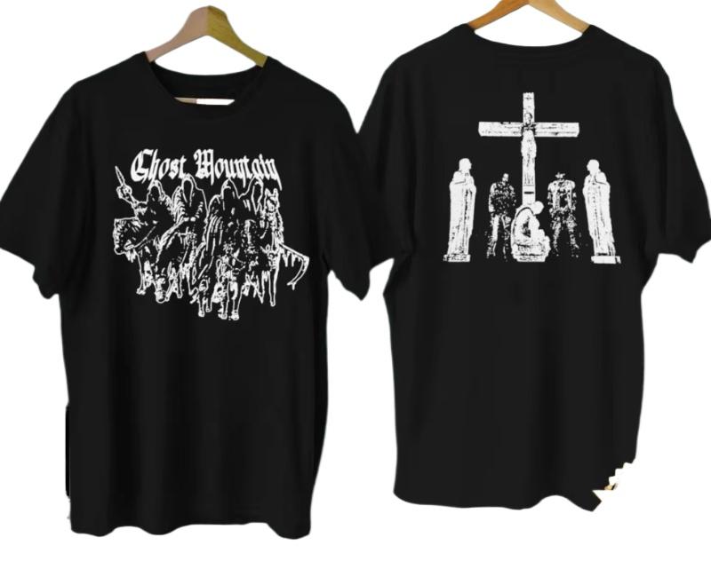 

Haunted Hill Sematary Ghost Mountain 4 Лица Футболка Літо Новинка Чоловіча Жіноча Вінтаж Мода Бавовна Оверсайз Топ Літні Футболки M