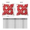 Christmas New Year Pillowcase Soft Polyester Cushion Cover Decorative Santa Throw Pillow Case Cover Bedroom Square 40*40Cm