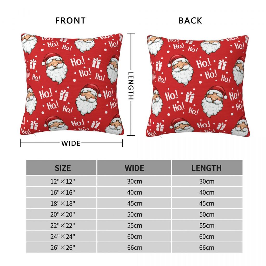 Christmas New Year Pillowcase Soft Polyester Cushion Cover Decorative Santa Throw Pillow Case Cover Bedroom Square 40*40Cm