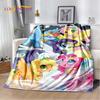 Cute 3D P-Pony Cartoon Unicorn Soft Plush Blanket,Flannel Blanket Throw Blanket for Living Room Bedroom Bed Sofa Picnic Kid Gift