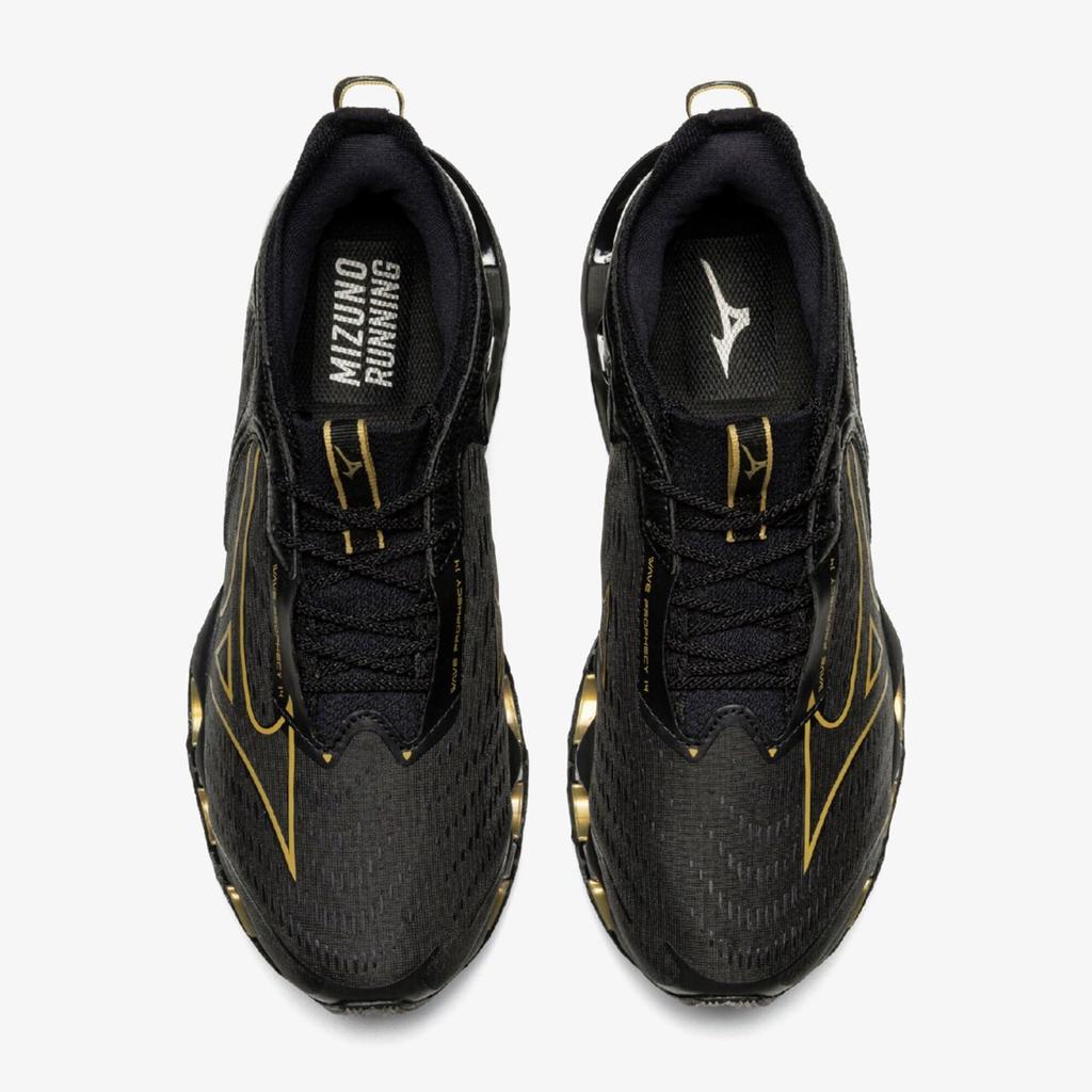 Mizuno Wave Prophecy 14 Running Shoes, Black and Gold, Size 28.5 Cm, 2E