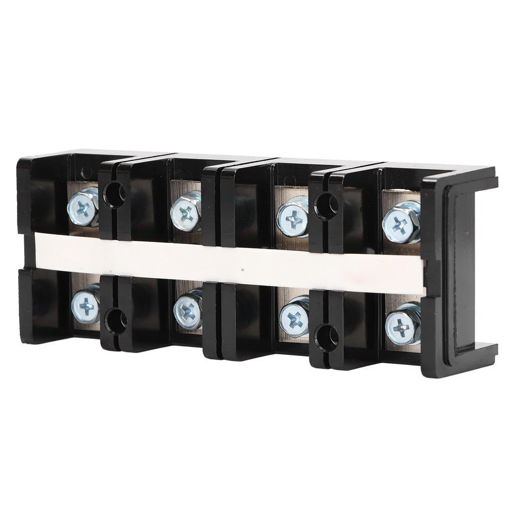 Terminal Block 2 Row Electric Wire Barrier Screw Strip for Power Supply with Cover AC600V 100A