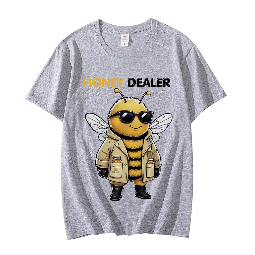 Honey Dealer Funny Bee Graphic T Shirt Men Women Fashion Y2k Clothing Tshirt Summer Casual Oversized Cotton Tshirts Streetwear