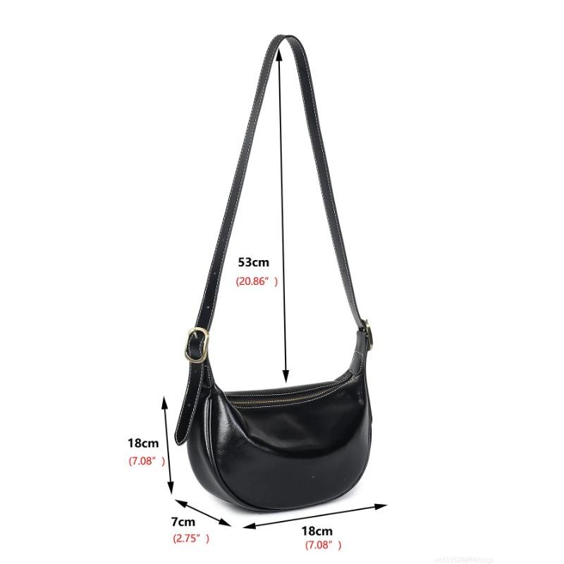 Стильная женская сумка-слинг из натуральной кожи Top Grain Leather - повседневная сумка — фото 4