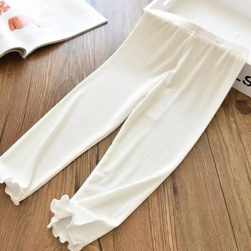 

Summer Girls Clothes Solid Color Korean Version Leggings Thin Daily Casual Children s Clothing 80cm