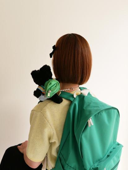 Choose 1 of 2 Kojimoji custom cat keyring backpacks, a popular phrase in Korea