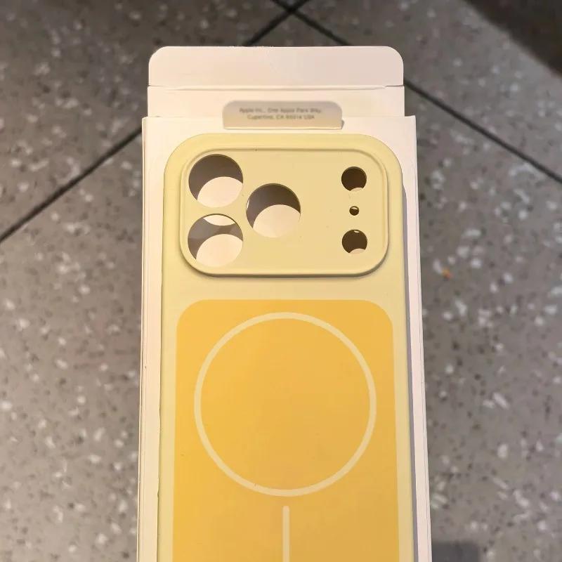 

Оригинальный однотонный жидкий силикон для чехла Magsafe для iPhone 17Pro 17 Pro Max Air Большое окно Кожаное ощущение Ударопрочный чехол iPhone Air