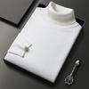 Men's Winter Solid Color High Neck Thickened Sweater Knitted Pullover Large Size Tops