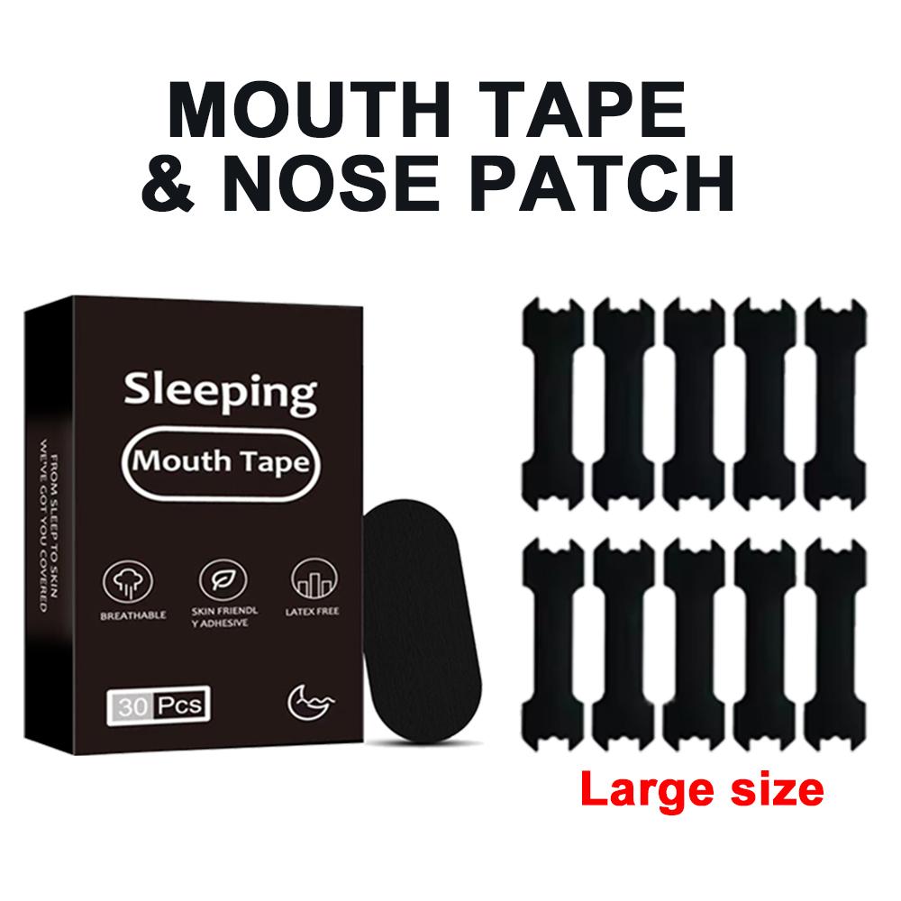 Anti Snoring Mouth Tape & Nose Breathing Sticker Night Sleeping Mouth Breath Improvement Patch Reduce Dry Mouth Promote