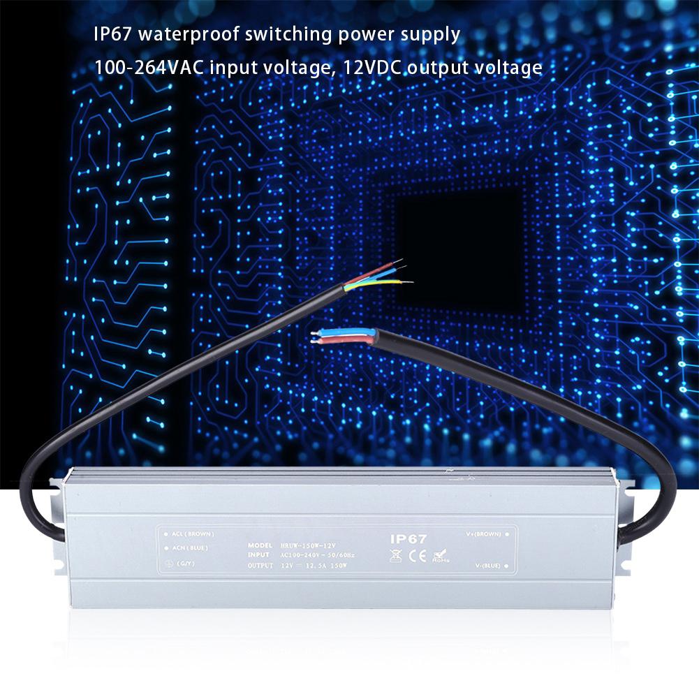 HRUW150W12V LED-Netzteil 100264VAC IP67 Wasserdicht LED-Treiber Transformator