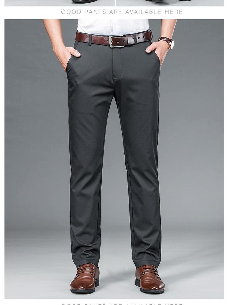 Thickened Winter Trousers: Casual Dress Pants for Middle-Aged Men