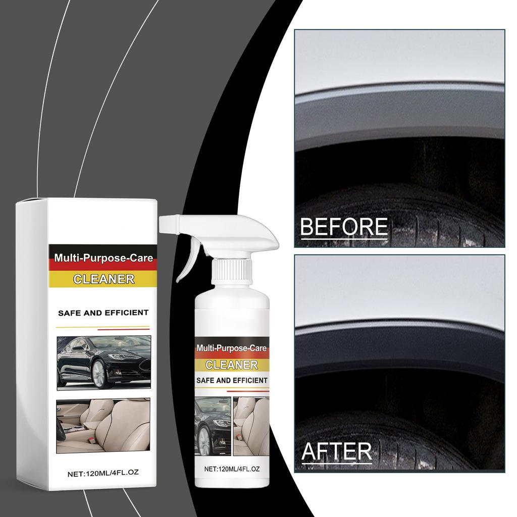 Car Multi-purpose Care Cleaner Leather Seat Interior Steering Wheel Decontamination Foam Cleaner 120ml