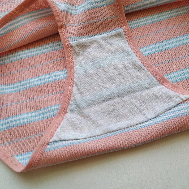 Soft and Breathable High Quality Comfort Large Size Ladies Panties Threaded Cotton Triangle Panties High Waist Panties Pure Cotton Female Sexy Briefs