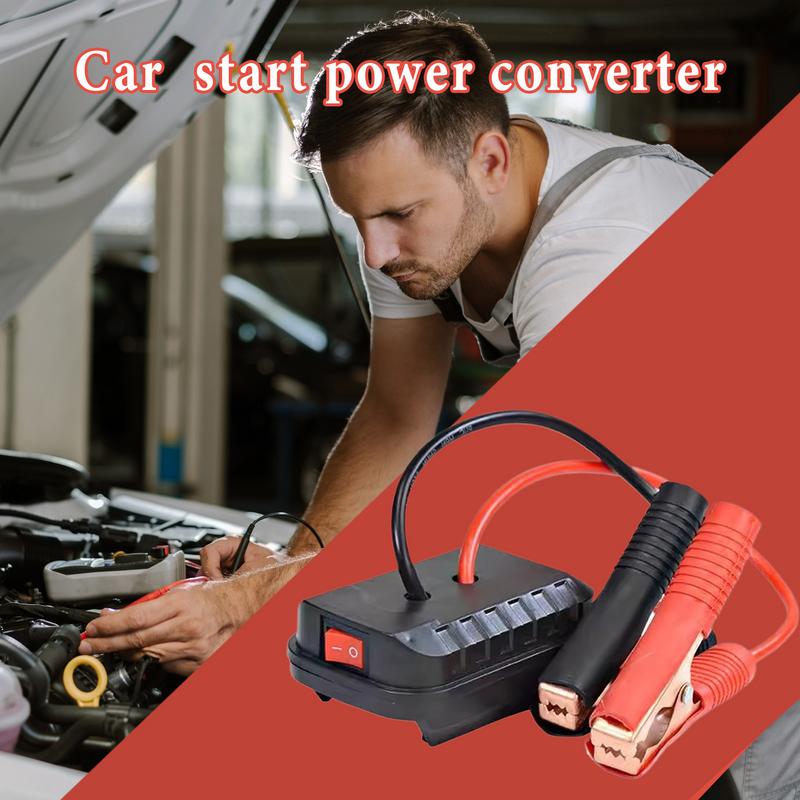 Car Emergency Starter For MakitaBooster Cable Adapter Lithium Battery Converter Charger Clip Auto Igniter Jump Starter DIY Tool