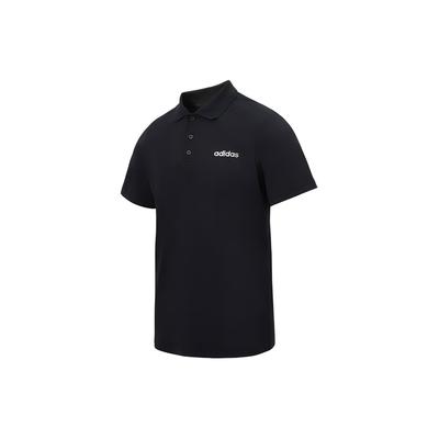 Koszulka polo z nadrukiem, casualowa, komfortowa, z krótkim rękawem, męskie topy, czarna JE3560