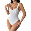 Damen Sommer Neu Einfarbig Slim Süß Sexy Ärmellos Spitze Jumpsuit