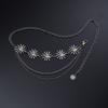 Atmospheric metal waist chain, women's adjustable dress waist, multi-layer premium chain belt.