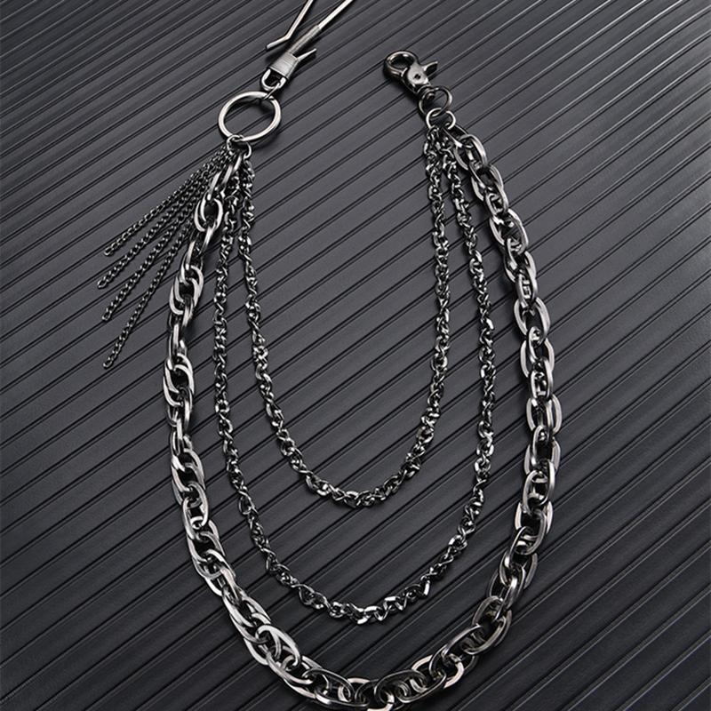 Goth Vintage Punk Metal Waist Chain Hip Hop Techwear Style Jeans Chains Men Women Fashion Decorative Pants Chain