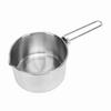 Camping Pot 304 Stainless Steel Portable Camping Kettle with Foldable Handle for Picnic Hiking 1L