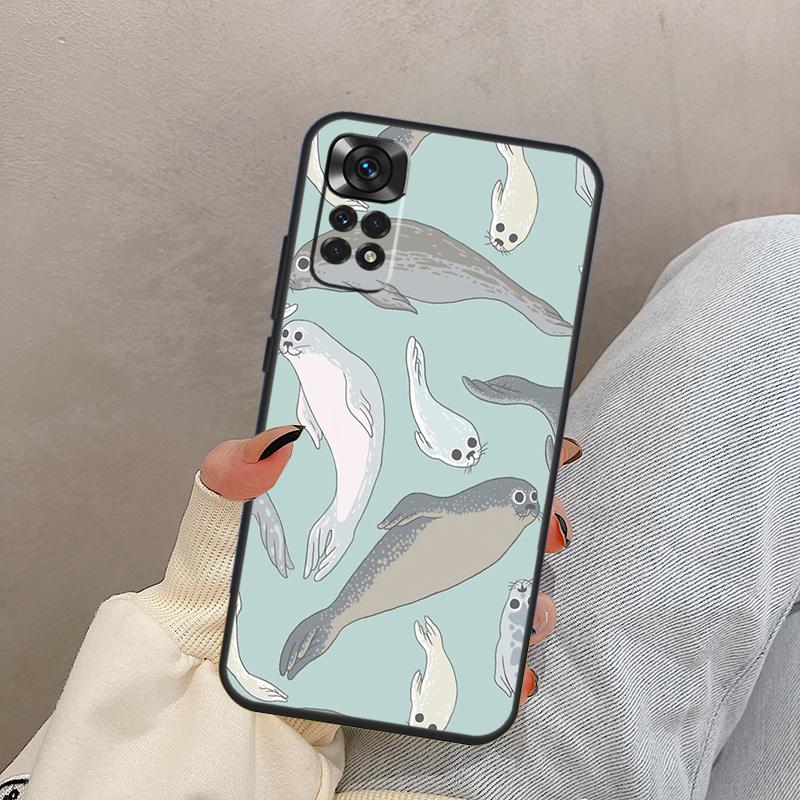 Baby Seals For Xiaomi Redmi Note 14 10 11 12 13 Pro 11S 12S Case Cover For Redmi 15 15C 14C 10C 12C 13C