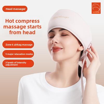 Hot Compress Sleep Apparatus Head Airbag Massager Help Sleep Artifact Massage Cap Head Therapy Press Head Neck Eye Massage