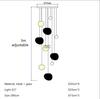 Nordic Minimalist Staircase Chandelier Bubble Glass Light Luxurious Living Room Family Kitchen Restaurant Celing Pendant Lamp