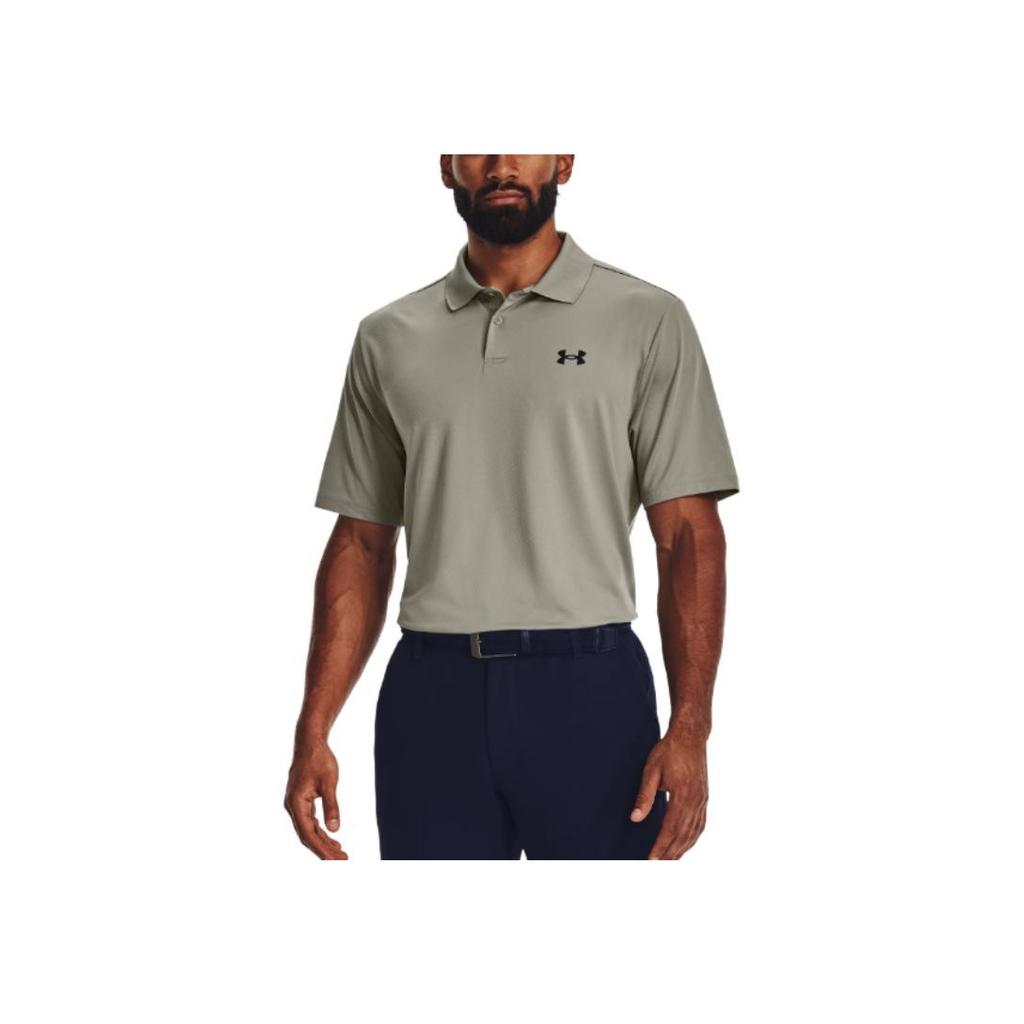 Under Armour Performance 3.0 Polo Shirt Loose Fit Polo Collar Logo Print Short Sleeve Polo Men tops Green 1377374-504