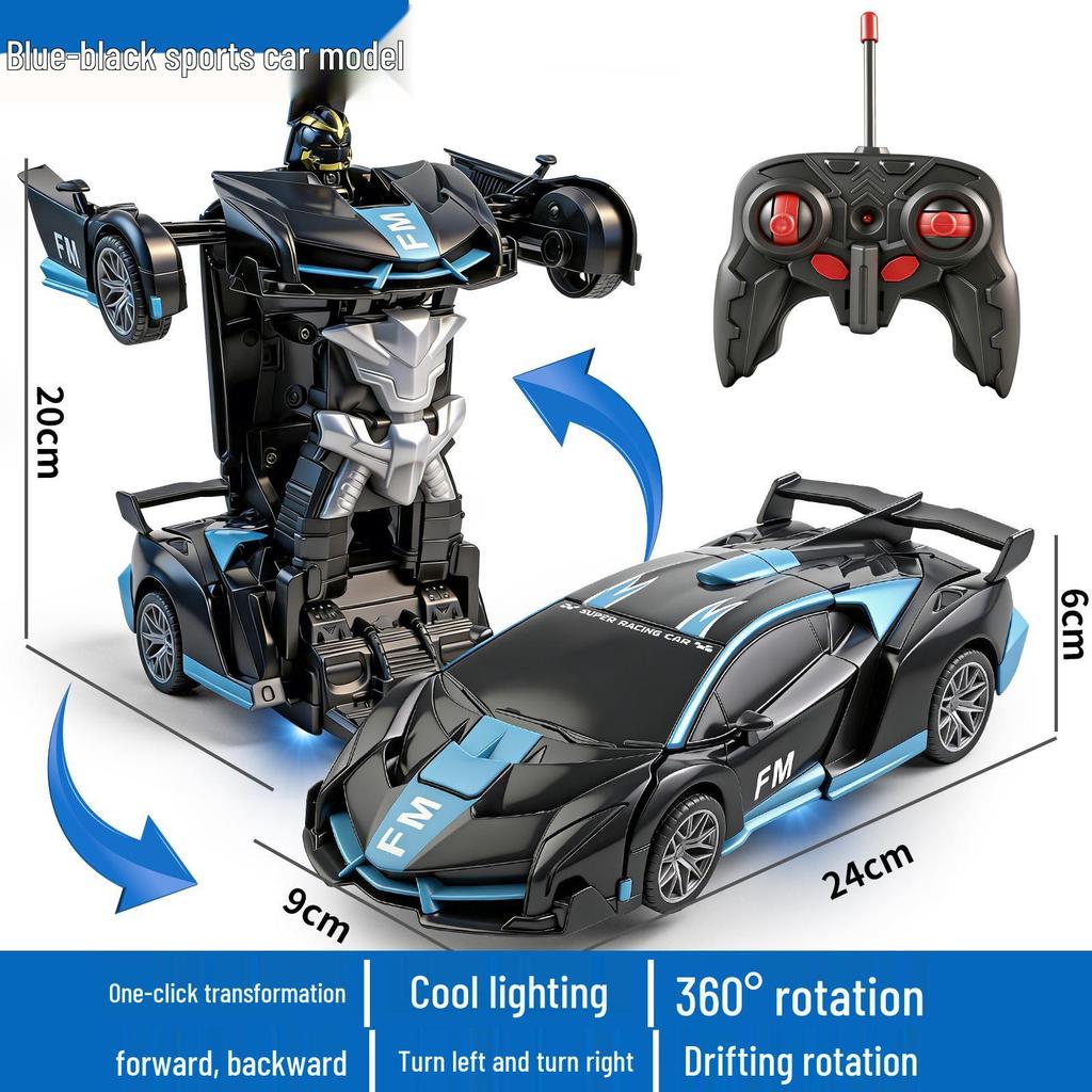 Rechargeable RC Transformers Race Car: Wireless Remote Control Toy for Kids