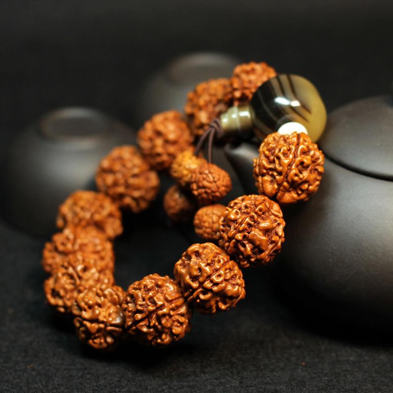 Natural Wood Beads Bracelet Buddha Vajra Bodhi Religion Walnut Beads Bracelet for Jewelry Men Nepal Tibetan Prayer Bracelets