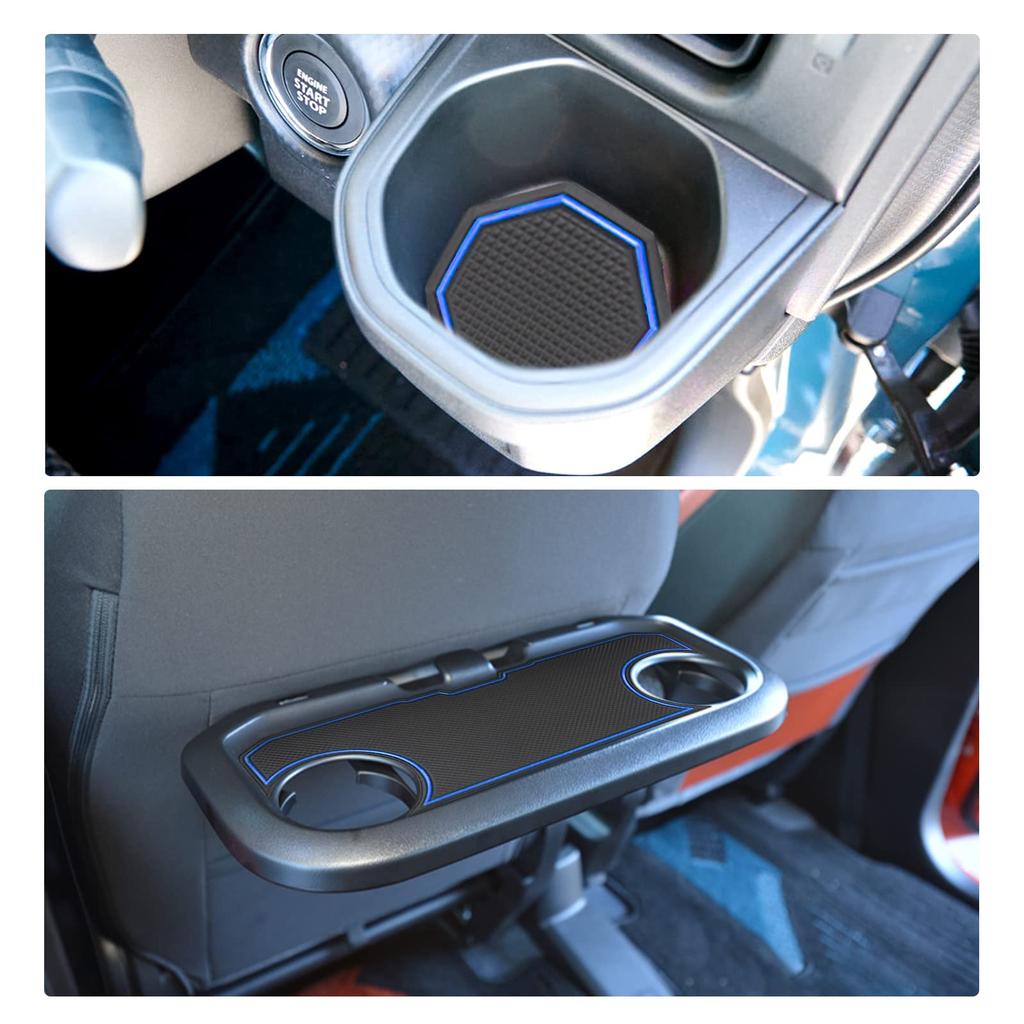 GAFAT Door Pocket Mats for Mazda Flair Crossover 2nd Rubber Mats with Drink and Interior Rubber Mats for Drive and (2020-Present Model, MS52/92S,