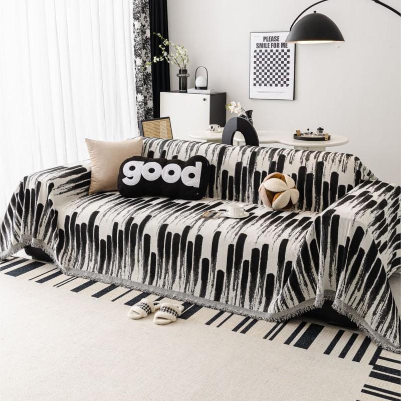 Modern Throw Color Block Camping Picnic Blanket Cover INS Nordic Sofa Cover Mat Throw Blankets for Living Room Couple Position