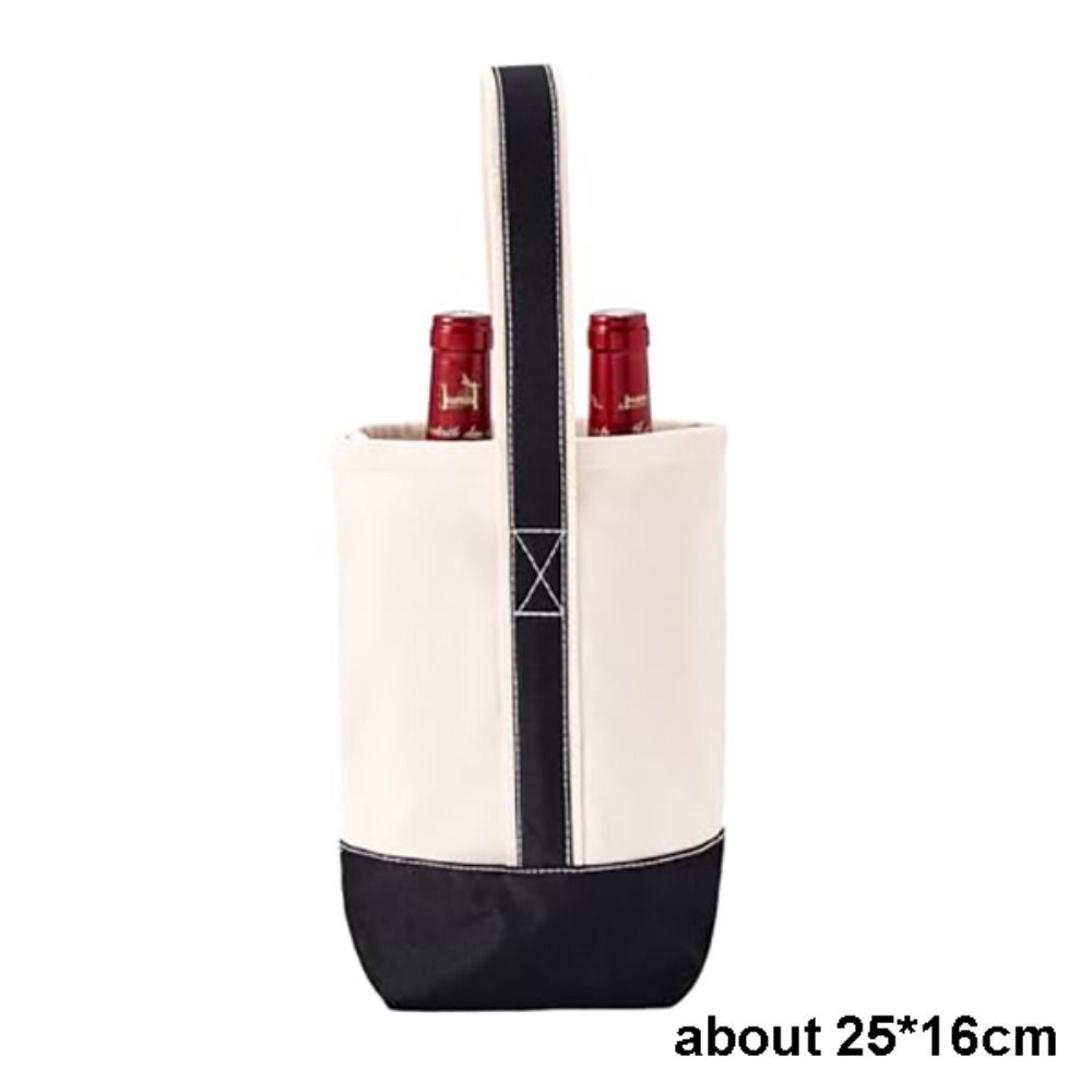 Thickened Wine Tote Bag Double Bottle Birthday Gift Bag Portable Wine Bottle Carrier  Wedding