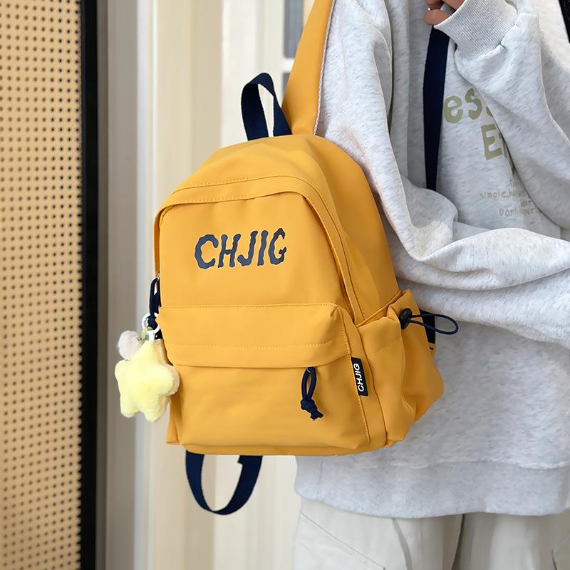 School Bag 2025 New Ins Wind Mini Niche Retro School Bag Simple Casual Versatile Backpack Spring Outing Backpack
