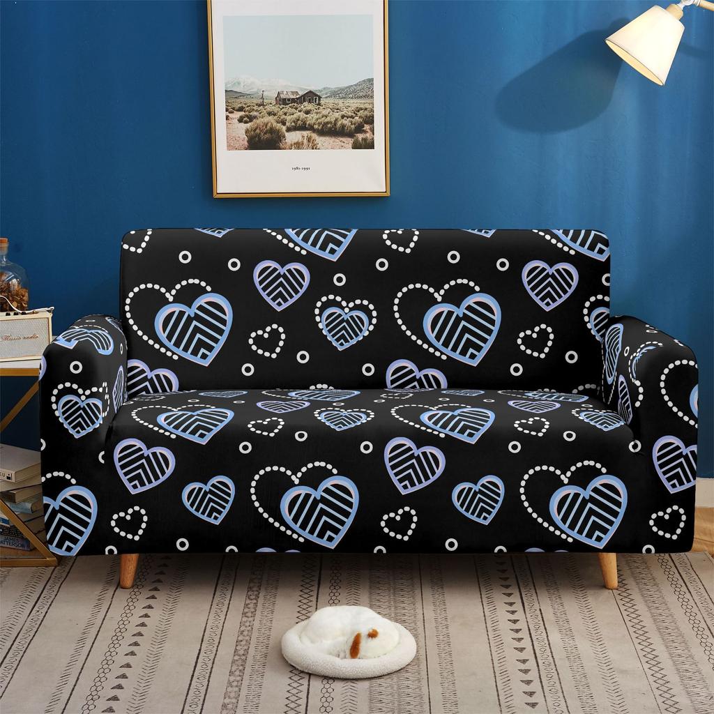 Elastic All-Inclusive Sofa Cover Love Valentine'S Day Multi-Person Combination Sofa Cover Lazy Sofa Cover