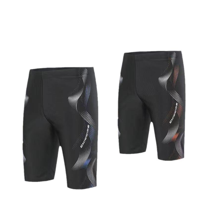 Men's Plus Size Quick-Dry Swim Trunks - Comfortable & Fashionable Flat Leg Design