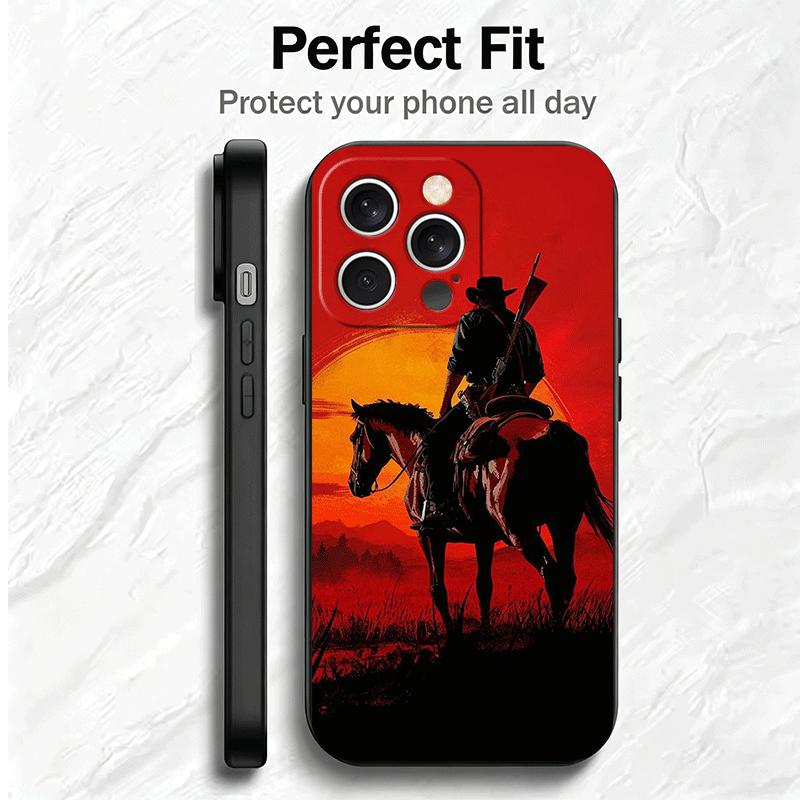 Red Dead R-Redemption Soft Phone Case for iPhone 16 16E 17 Air 15 Pro Max 14 Plus 13 Mini 11 12 7 Black Cover Back Shell