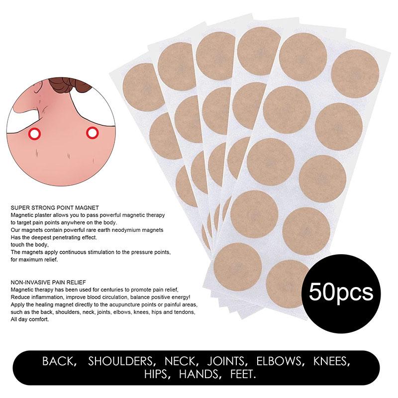 South Moon 1 paquete/50 unidades de pasta de acupuntura magnética superresistente para aliviar el dolor de las articulaciones de hombros, cuello y cintura, pasta de acupuntura magnética fuerte