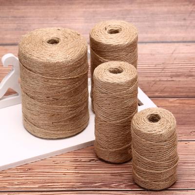 Cordão de linho de cânhamo natural torcido serapilheira juta corda corda diy artesanato decoração