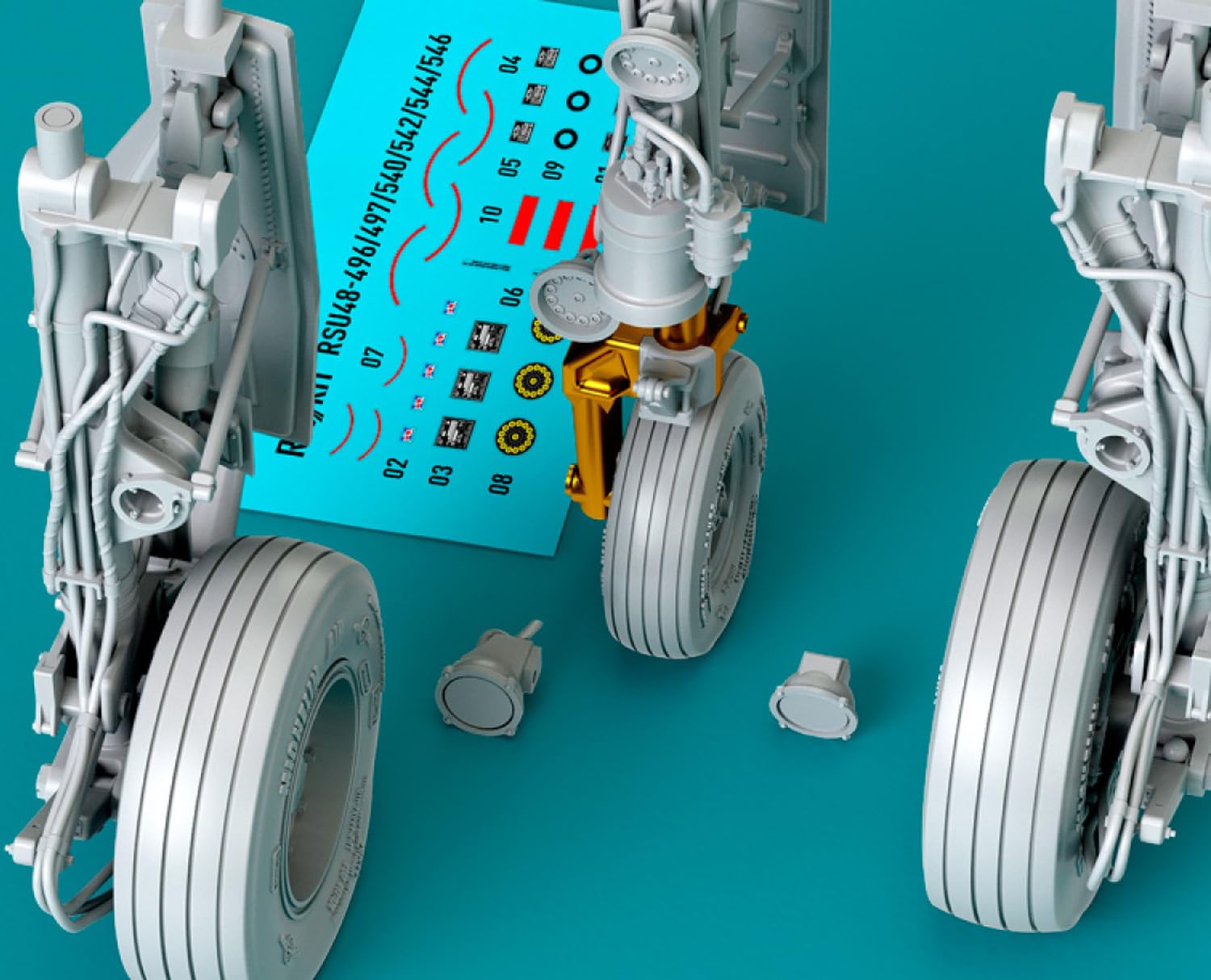 

Reskit 1/48 A-10 Thunderbolt II Landing Gear (Early/Late Model) (for Academy Aircraft) Plastic Model Kit Parts RSKU48-0497 (Airplane)