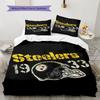 Pittsburgh Steelers Pattern Bedding Home Decoration Birthday Gift ( 1 Duvet Cover + 2 Pillowcase, Without Core),fan Merchandise.